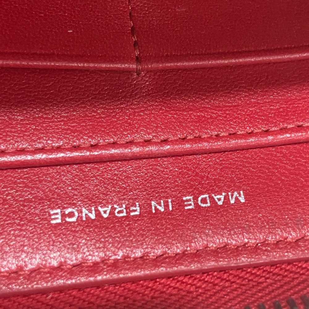 Chanel Red Quilted Lambskin Large Zippy wallet - Picture 7 of 8